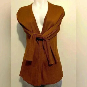Cardigan, Worthington women’s PM cognac cardigan, chestnut, vibrant, office wear